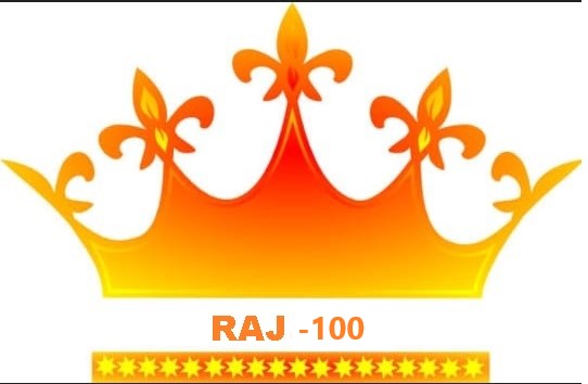 RAJ100 logo